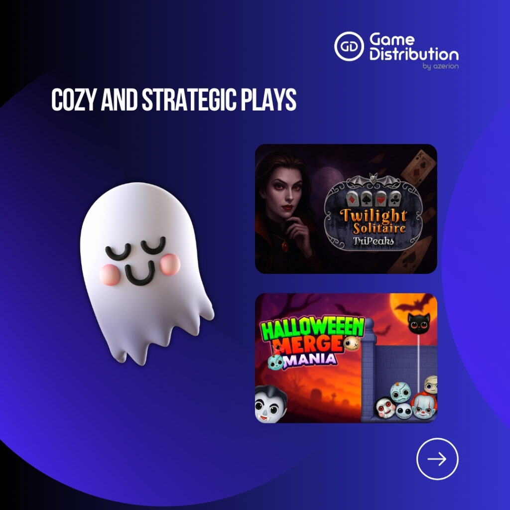 Cozy and strategic Halloween games from GameDistribution offering calm yet rewarding play that extends session time for publishers.