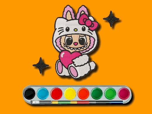 Players in Labubu Coloring Adventure use bright palettes to color Labubu characters in this creative Labubu games title.